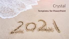  Presentation with 2021 - Presentation enhanced with 2021-year-message-handwritten background and a lemonade colored foreground