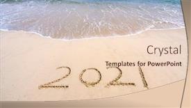  Presentation with 2021 - Theme enhanced with 2021-year-message-handwritten background and a lemonade colored foreground