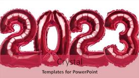  Presentation with happy new year - PPT theme having 2023-concept-happy-new-year background and a red colored foreground