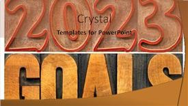  Presentation with goals - Presentation theme with 2023-goals-banner-new-year background and a  colored foreground