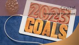  Presentation with new year - Slides having 2023-goals-banner-new-year background and a coral colored foreground