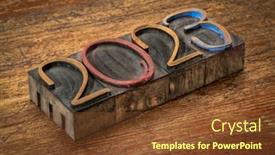  Presentation with new year card - Theme having 2023-number-abstract-in-vintage background and a  colored foreground