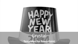  Presentation with happy new year - PPT layouts featuring 2024-happy-new-year-hat and a gray colored foreground