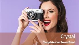  Presentation with vintage retro - Amazing PPT theme having 20s in vintage polka dot backdrop and a red colored foreground