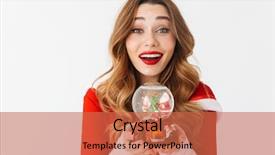  Presentation with white snow - Audience pleasing presentation theme consisting of 20s wearing santa claus red backdrop and a  colored foreground