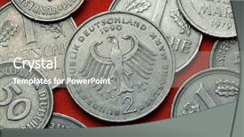  Presentation with deutsche deutsch rottweiler guard dog - Presentation enhanced with european imperalism - coins of germany german eagle background and a light gray colored foreground