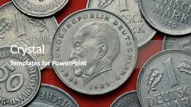  Presentation with german - Beautiful theme featuring real estades - coins of germany german statesman backdrop and a gray colored foreground