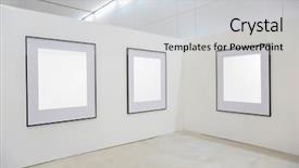  Presentation with exhibition - Presentation theme consisting of art 20th century - frames on exhibition background and a light gray colored foreground