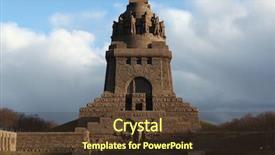  Presentation with battle - PPT theme featuring 1813 designed by german architect background and a tawny brown colored foreground