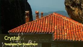  Presentation with roof - PPT theme with 3 21 - house with red roof '04-0903_ background and a  colored foreground