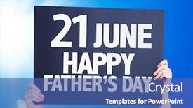  Presentation with june - Cool new theme with 21 june happy fathers day backdrop and a ocean colored foreground