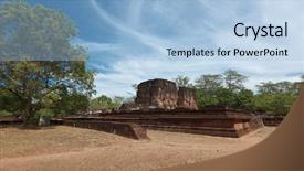  Presentation with ancient ruins - Cool new presentation with 21st century - ancient royal palace ruins pollonaruwa backdrop and a  colored foreground