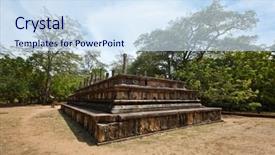  Presentation with ancient ruins - PPT theme enhanced with 21st century - ancient ruins pollonaruwa sri lanka background and a  colored foreground