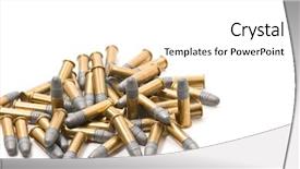  Presentation with pile - Cool new presentation theme with 22 - pile of 22 caliber cartridges backdrop and a  colored foreground