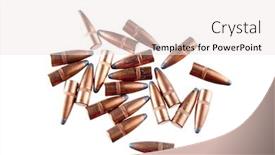  Presentation with hunting - Beautiful presentation featuring 223 rifle copper jacketed soft nosed hunting bullets backdrop and a white colored foreground