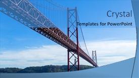  Presentation with suspension bridge - Cool new theme with 25-de-abril-bridge-ponte backdrop and a teal colored foreground