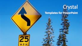  Presentation with limit - Slide deck with 25 miles speed limit sign background and a  colored foreground