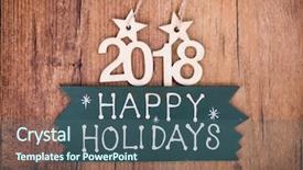  Presentation with happy birthday frame holiday - Theme with 25th december - 2018 happy holiday written background and a ocean colored foreground