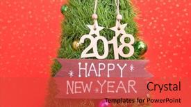  Presentation with chinese new year 2019 - Amazing slide set having 25th december - 2018 happy new year written backdrop and a red colored foreground