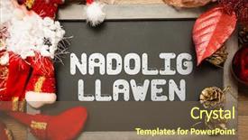  Presentation with happy image - Beautiful slides featuring 25th december - blackboard with the text happy backdrop and a violet colored foreground