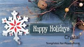  Presentation with happy birthday frame holiday - Colorful PPT theme enhanced with 25th december - happy holiday written on wooden backdrop and a seafoam green colored foreground