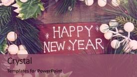  Presentation with happy new year 2022 - PPT layouts with 25th december - happy new year written background and a violet colored foreground