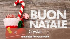  Presentation with merry christmas - Amazing slides having 25th december - merry christmas in italian backdrop and a coral colored foreground