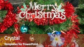  Presentation with merru christmas - Slide deck with 25th december - merry christmas written on pine background and a tawny brown colored foreground