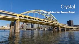  Presentation with crossing bridge - Slide deck consisting of 279 bridge crossing the allegheny background and a teal colored foreground