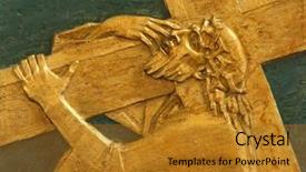  Presentation with jesus cross - Beautiful presentation featuring 2nd station of the cross backdrop and a gold colored foreground