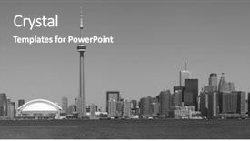  Presentation with toronto - Theme featuring 3 1 of downtown toronto background and a  colored foreground