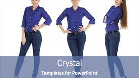  Presentation with women - Beautiful slides featuring 3 21 - close up portrait backdrop and a ocean colored foreground