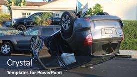  Presentation with distracted driving - PPT theme having 3-25-2017-lake-forest background and a tawny brown colored foreground