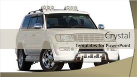  Presentation with suv - Beautiful slide set featuring 3-4-view-of-tuned backdrop and a mint green colored foreground