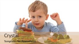  Presentation with choice - Slides featuring 3-4 years old boy background and a gold colored foreground