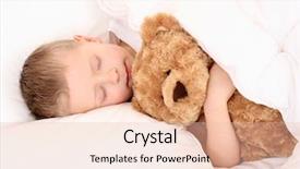  Presentation with sleeping - PPT theme consisting of three bears - 3-4 years old boy sleeping background and a lemonade colored foreground