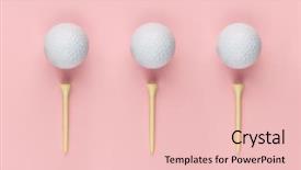  Presentation with pink white - Amazing PPT theme having 3 circles - abstract golf concept with three backdrop and a lemonade colored foreground