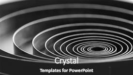  Presentation with spring - Beautiful presentation theme featuring 3 circles - black spring backdrop and a dark gray colored foreground