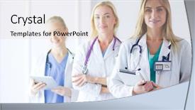  Presentation with three - PPT theme featuring 3 circles - portrait of three confident female background and a lemonade colored foreground