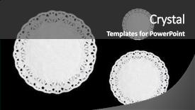  Presentation with black paper - Cool new presentation with 3 circles - three round paper white doilies backdrop and a dark gray colored foreground