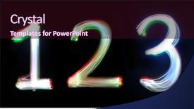  Presentation with black light - Presentation theme having 3 color torches - created by light digits background and a wine colored foreground