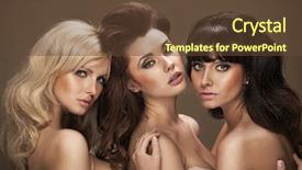  Presentation with three - Slides enhanced with diamond - green stones isolated on white background and a white colored foreground