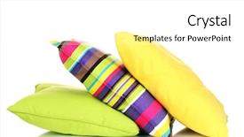  Presentation with chemistry white pills - Beautiful slides featuring 3 colors - bright color pillows isolated backdrop and a  colored foreground