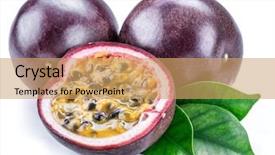  Presentation with passion - Cool new slide deck with 3 crosses - passion fruits and its cross backdrop and a coral colored foreground