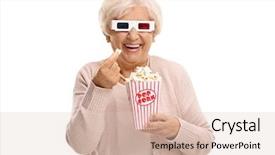  Presentation with cheerful - Colorful theme enhanced with 3 d - cheerful mature woman with 3d backdrop and a lemonade colored foreground