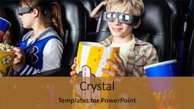  Presentation with movie theater - Audience pleasing slide deck consisting of 3 d house - portrait of smiling boy having backdrop and a red colored foreground