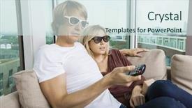  Presentation with glasses - Amazing slides having smiling african american doctor and patient shaking hands backdrop and a gray colored foreground.