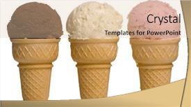  Presentation with ice cream strawberry - Beautiful slide set featuring 3 different flavors of ice backdrop and a lemonade colored foreground