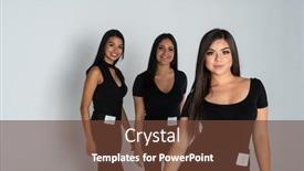  Presentation with runway - Beautiful theme featuring 3-female-models backdrop and a tawny brown colored foreground