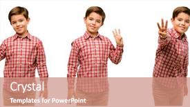  Presentation with eyes - Cool new presentation theme with 3 ideas - handsome toddler child with green backdrop and a  colored foreground